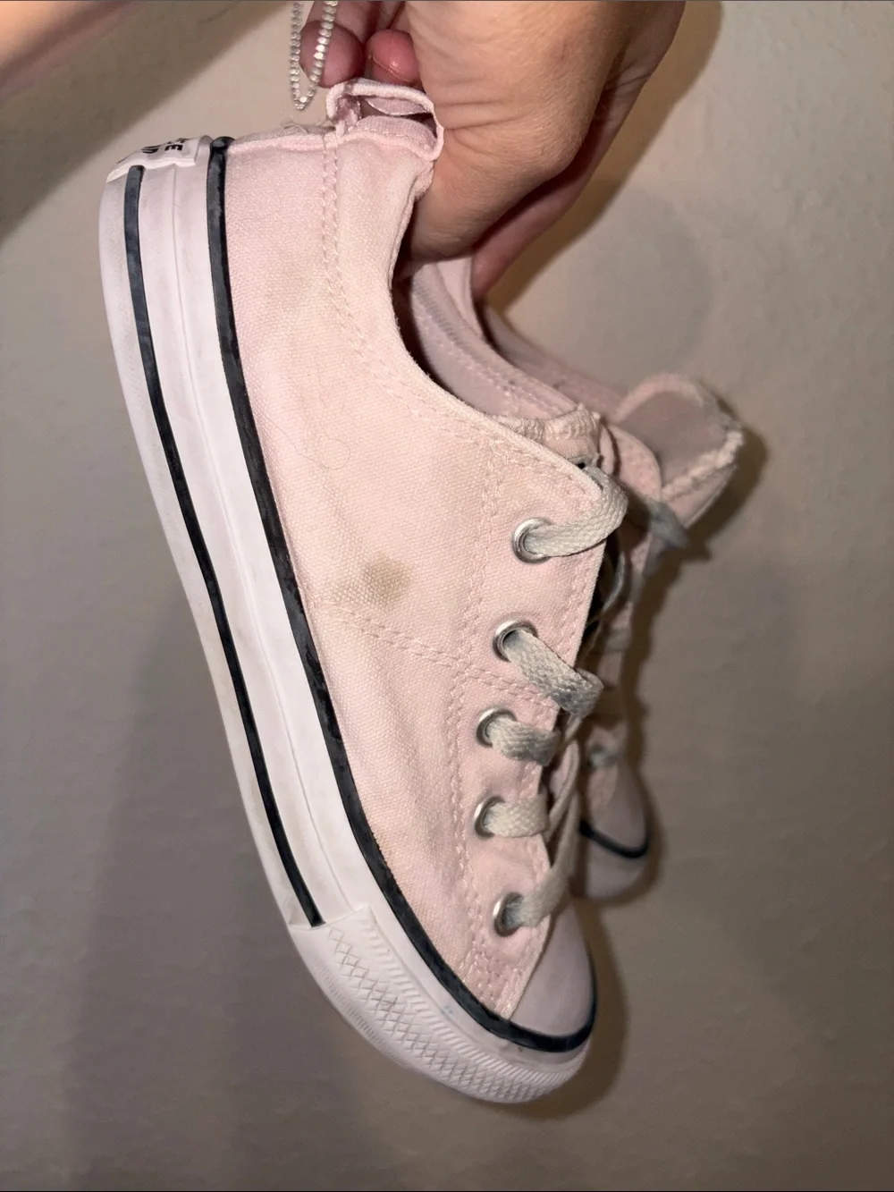 Converse Kids Light Pink Low Top Canvas Sneakers
